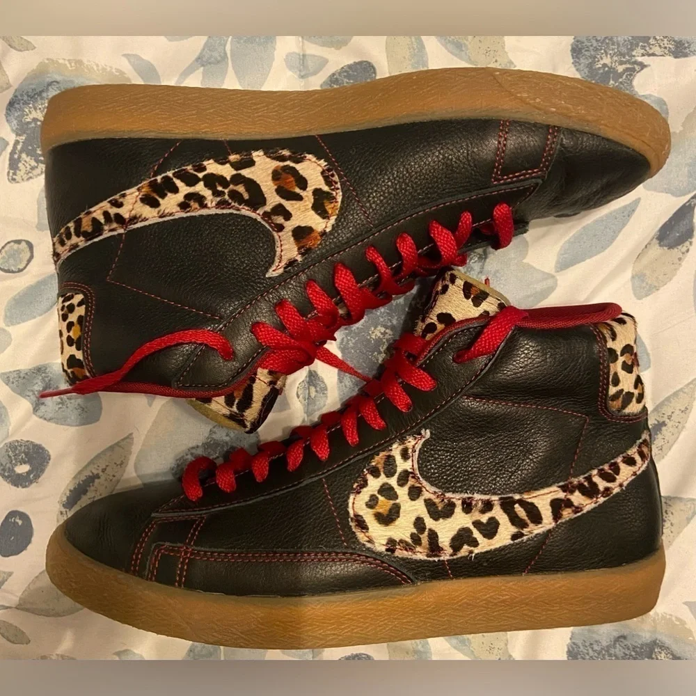 Nike Blazer Premium Vintage safari Leopard High Tops size 9 Men NWOT Never worn